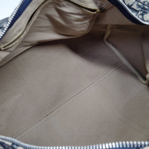 Authentic Christian Dior Navy Blue Canvas Hand Bag mn517-113025 - Picture 12 of 16